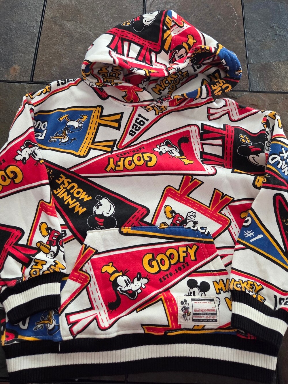 Disney Multi-Color Goofy & Mickey Hooded Pullover Jacket Macys Parade